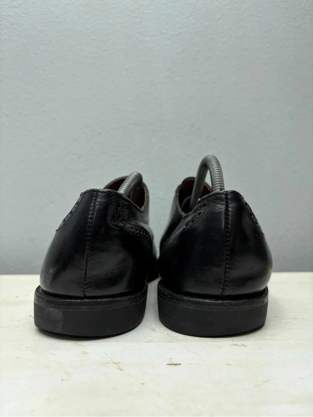Allen Edmonds Black Leather Park Avenue Cap-Toe Oxford Shoes Size 12